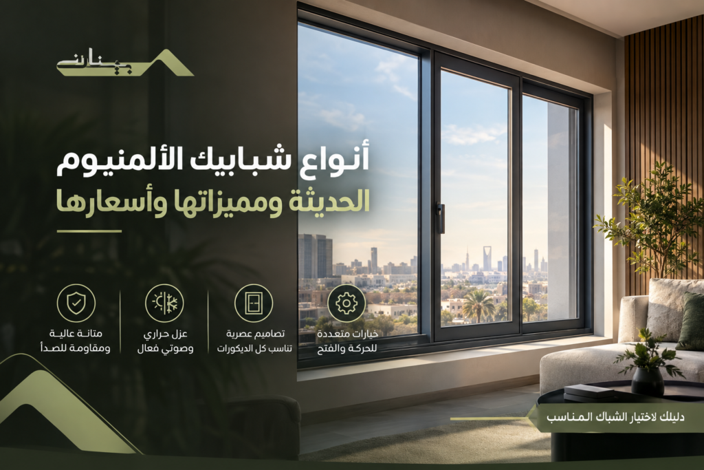 شبابيك ألمنيوم حديثة