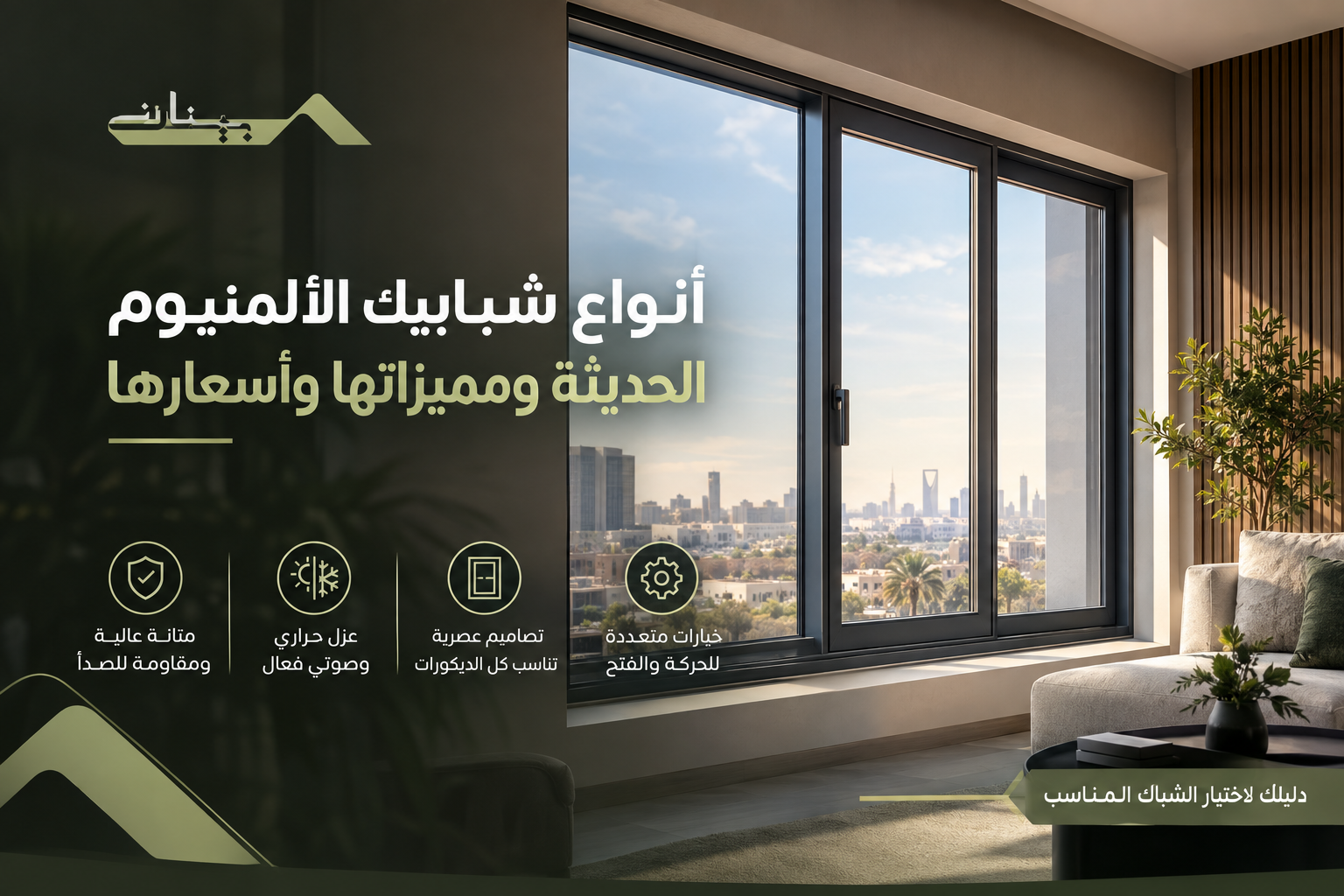 شبابيك ألمنيوم حديثة